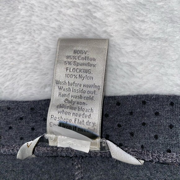 LC Lauren Conrad Grey Black Polka Dot Leggings Size Medium - Picture 2 of 6